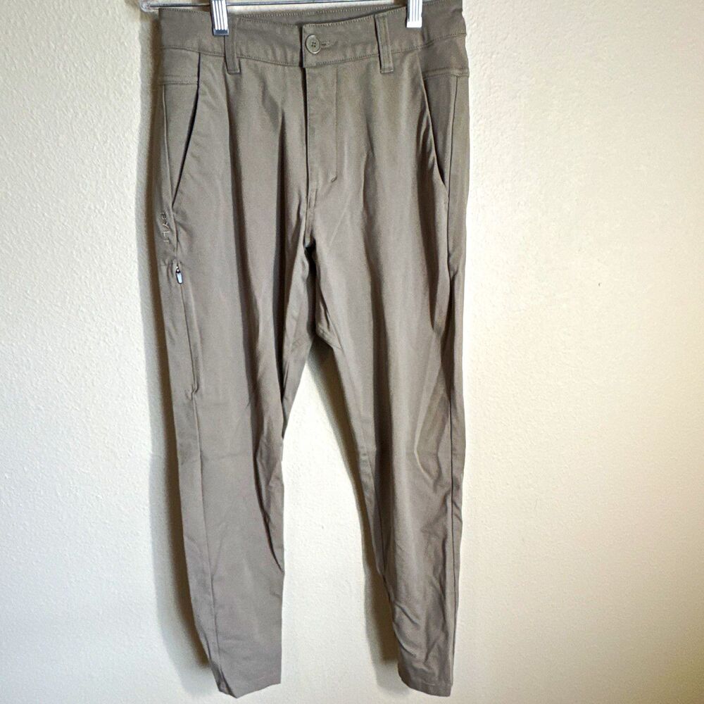 BYLT Premium Basics Men’s Slim Tapered Stretch Pants Beige Size 30